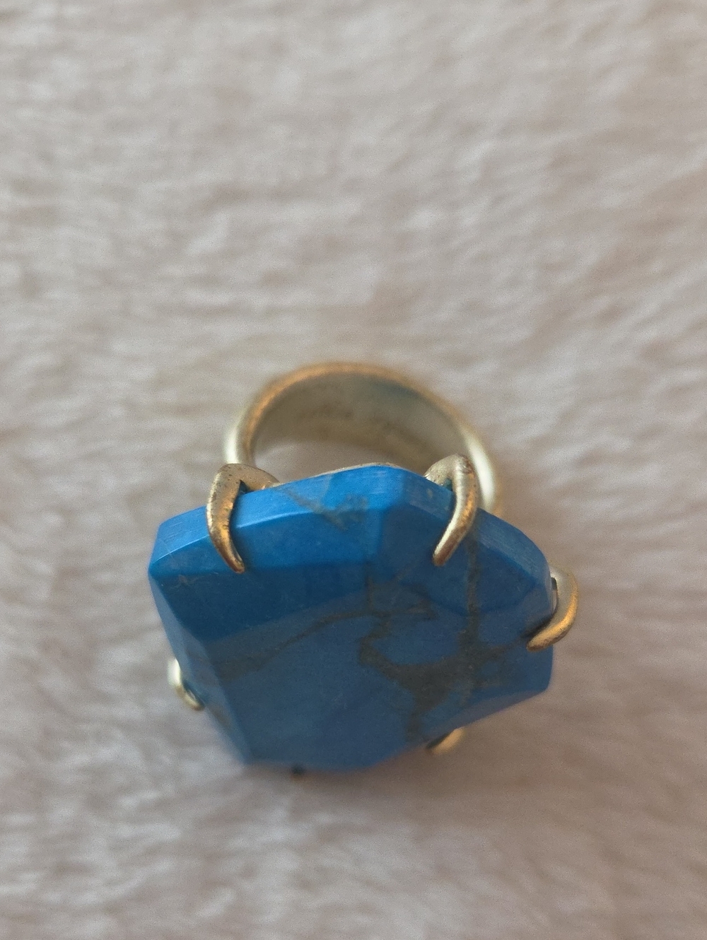 Kendra Scott Megan Cocktail Ring Aqua Howlite Size 7